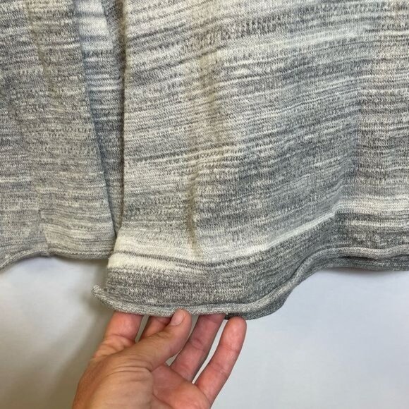 Prana Womens Gemma Hooded Sweater Gray Striped Lightweight Knit Size Large - Picture 6 of 10